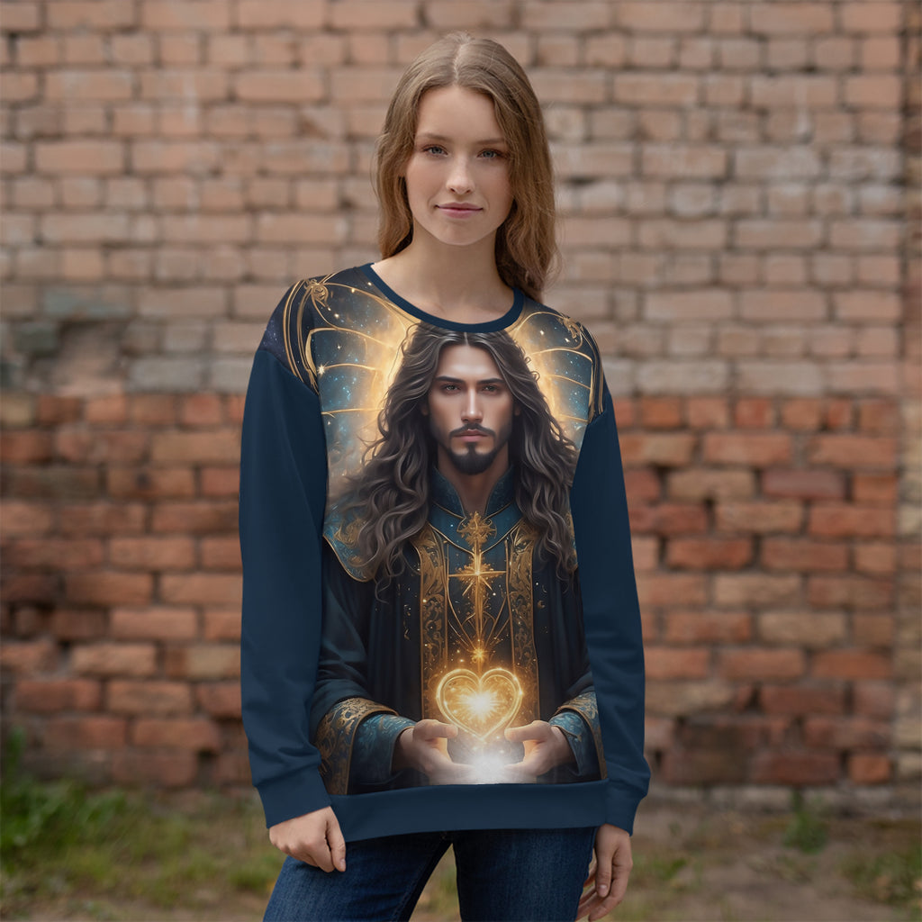 Jezus za čudežne blagoslove (unisex pulover)