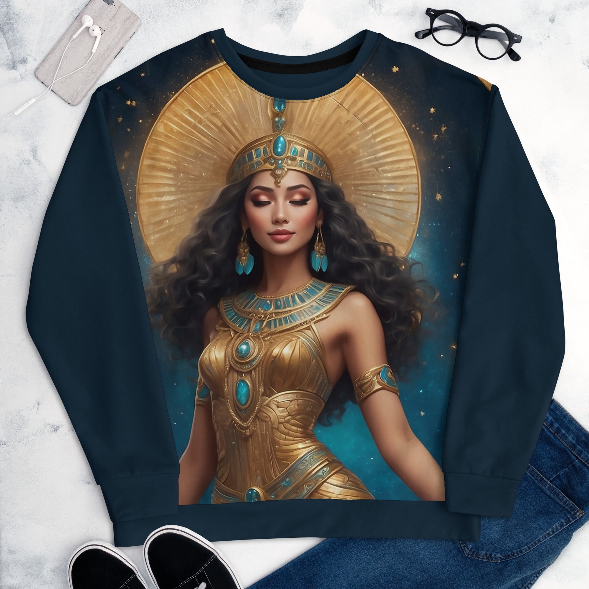 Ma'at za zabavo in praznovanje (unisex pulover)