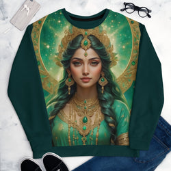 Zelena Tara za iskrene povezave (unisex pulover)