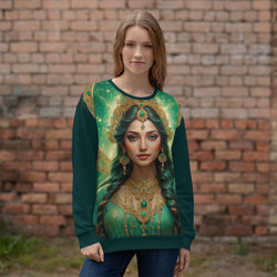 Zelena Tara za iskrene povezave (unisex pulover)