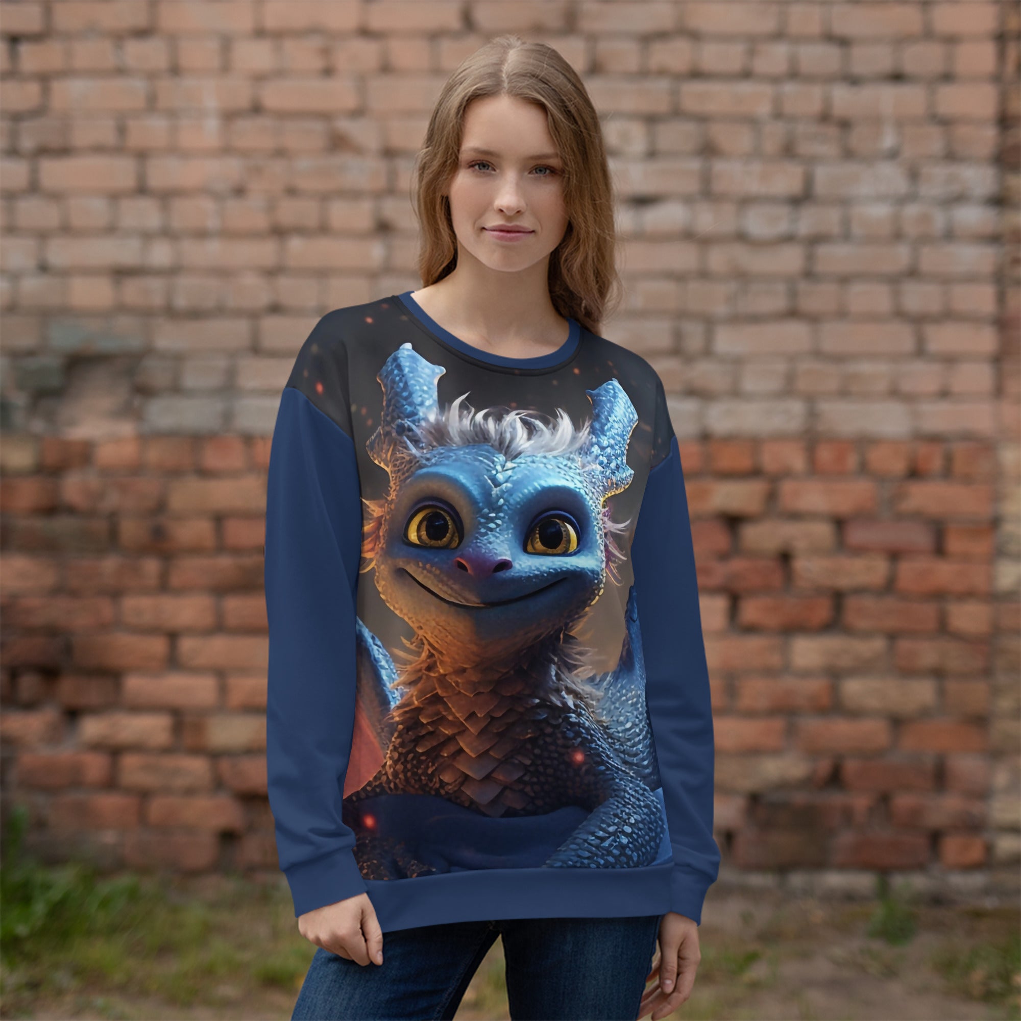 Zmajček varovanja otroških src (unisex pulover)